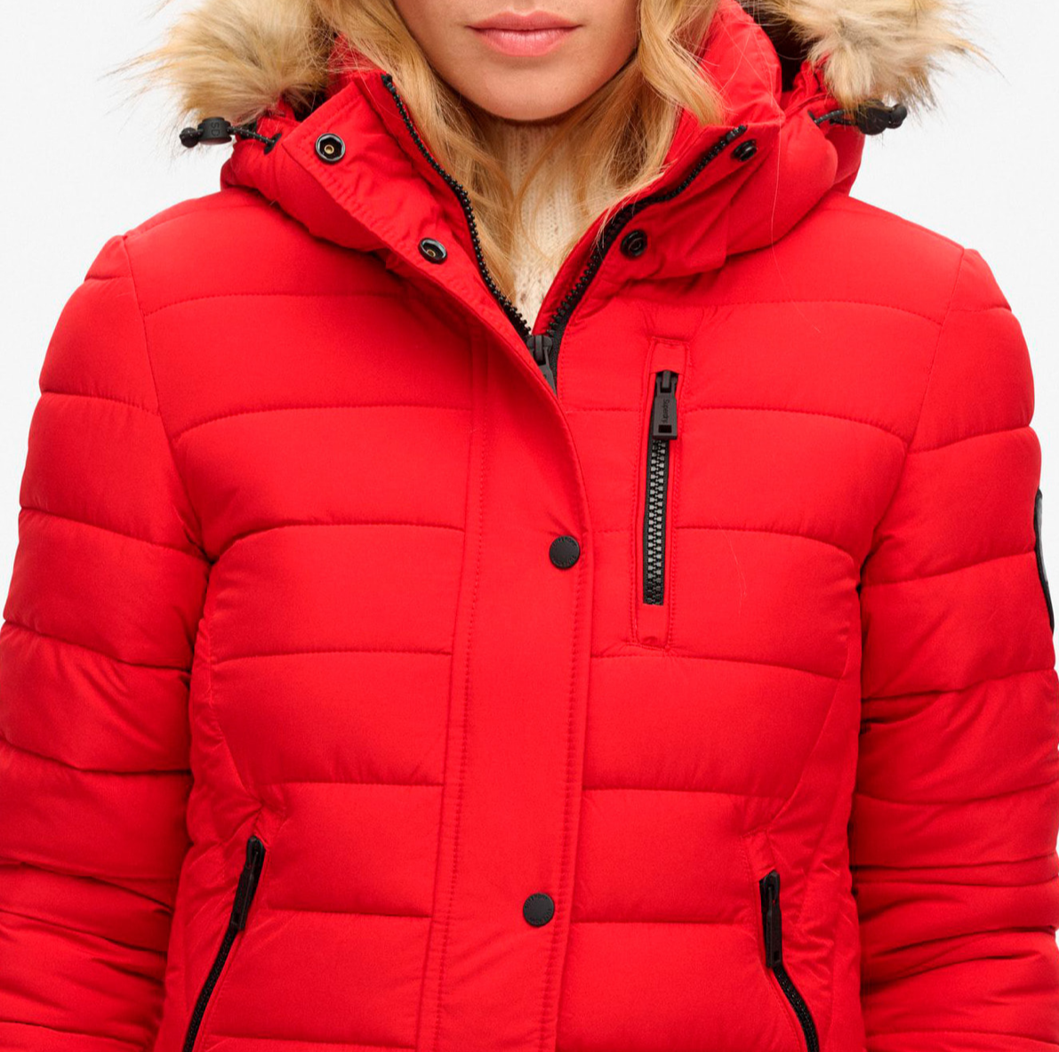 SUPERDRY anorak roja