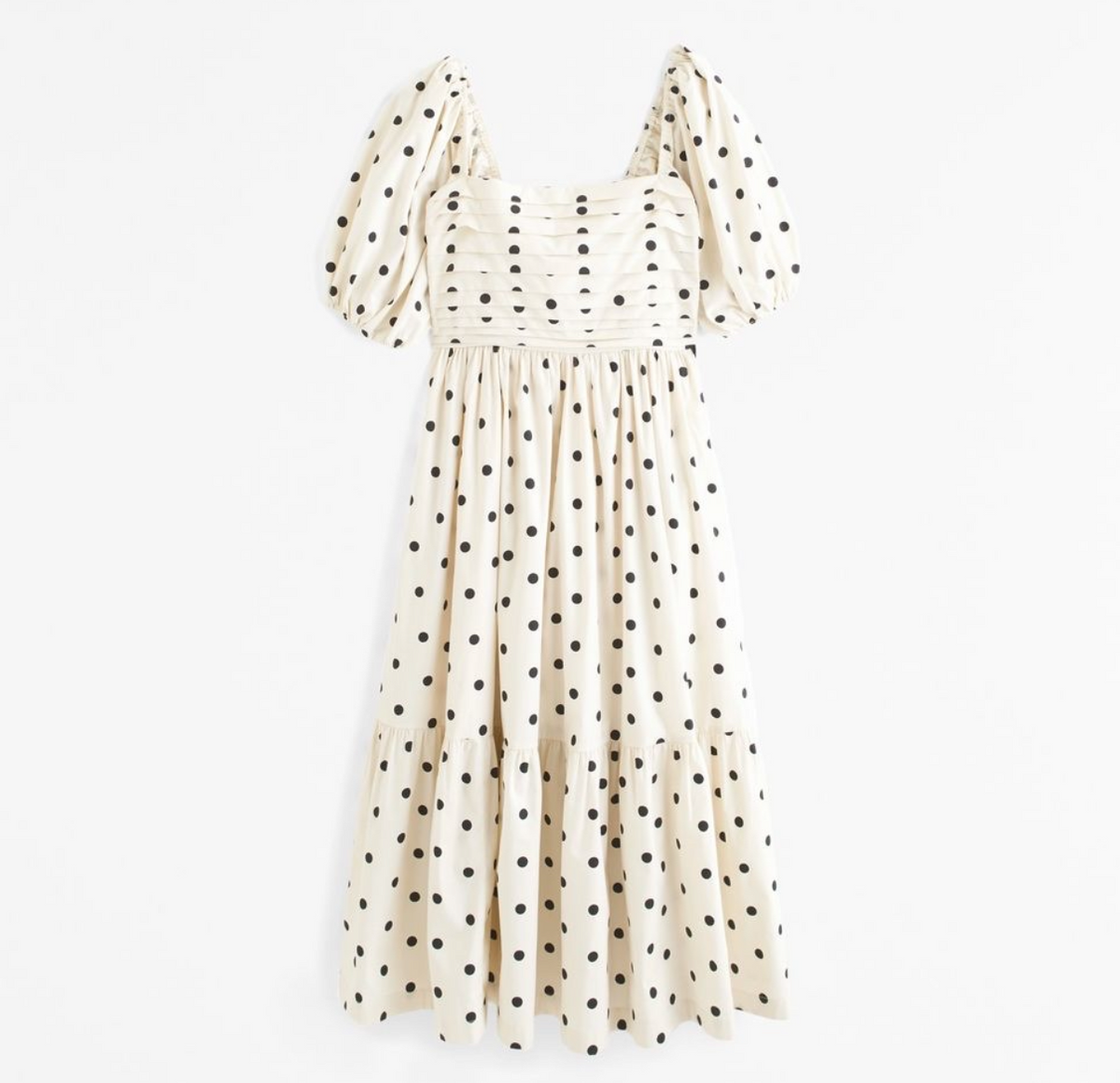 ABERCROMBIE Vestido de bolas, con mangas abullonadas