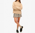 SUPERDRY falda de cuadros y pliegues