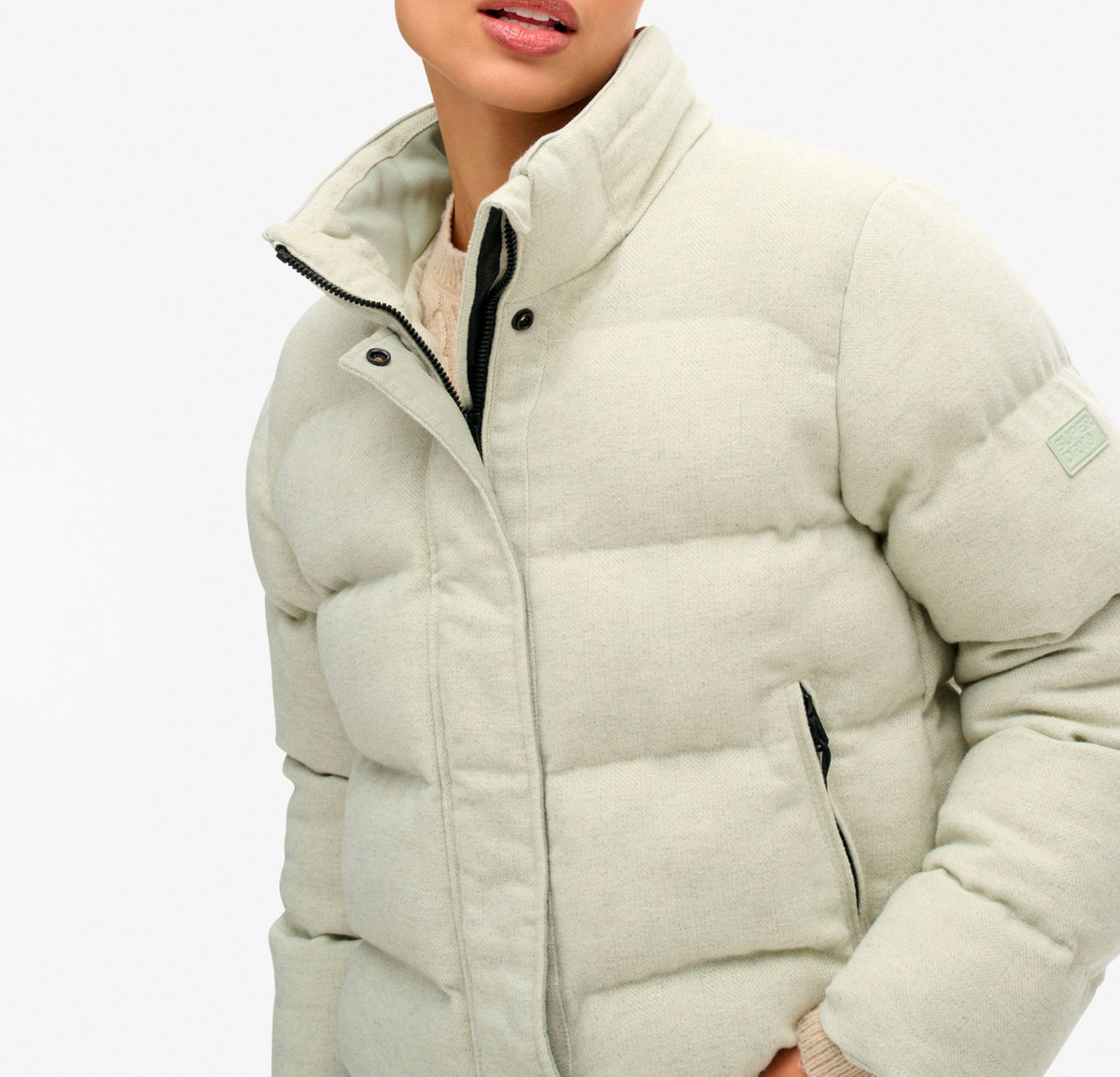 SUPERDRY anorak blanco roto